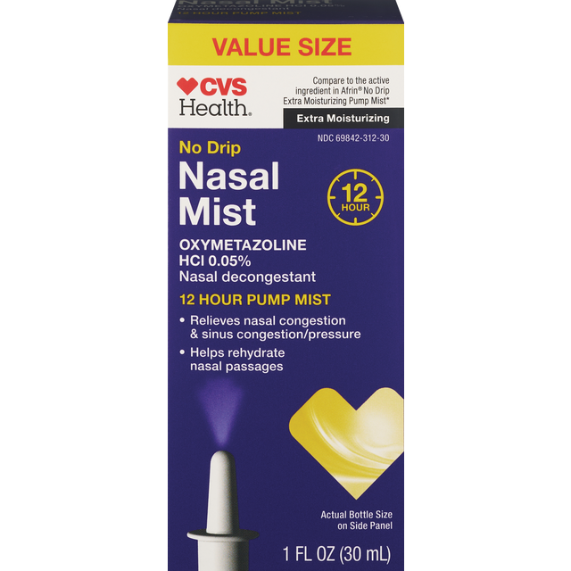 slide 1 of 1, Cvs Health 12Hr No Drip Nasal Mist, 0.5 Oz, 1 oz