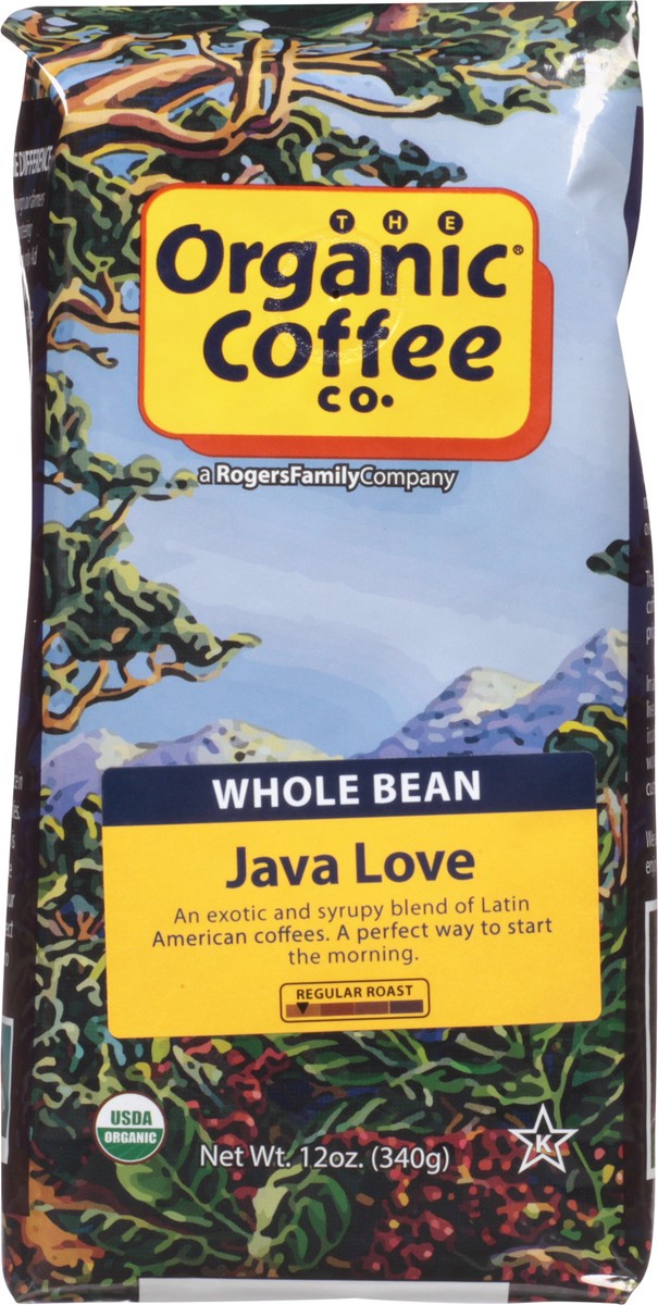 slide 8 of 10, The Organic Coffee Co. Java Love Whole Bean Coffee, 12 oz