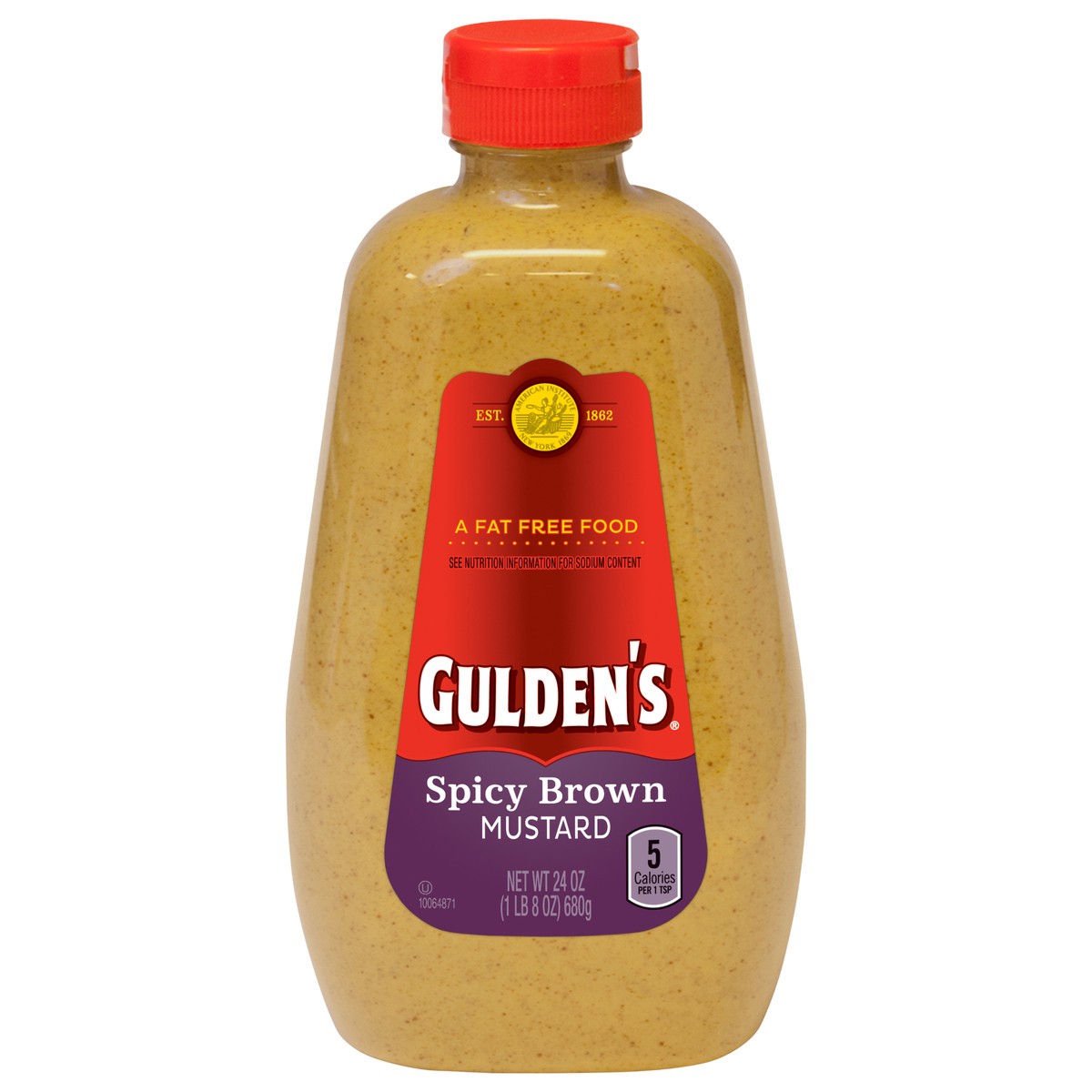 slide 1 of 3, Golden's Gulden's Spicy Brown Mustard, 24 oz., 24 oz