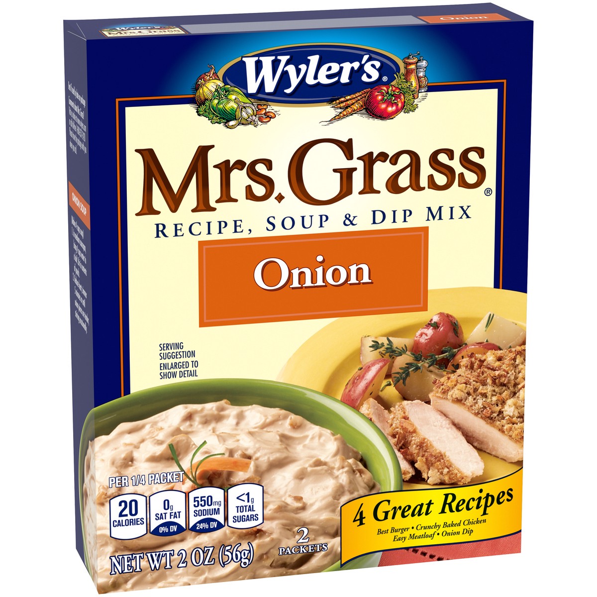 slide 8 of 14, Wyler's Mrs Grass Onion Recipe, Soup & Dip Mix 2 oz Box, 2 oz