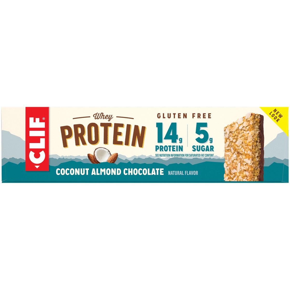 slide 3 of 14, CLIF Bar Whey Protein Coconut Almond Chocolate Protein Bars 8 ct Box, 15.84 oz