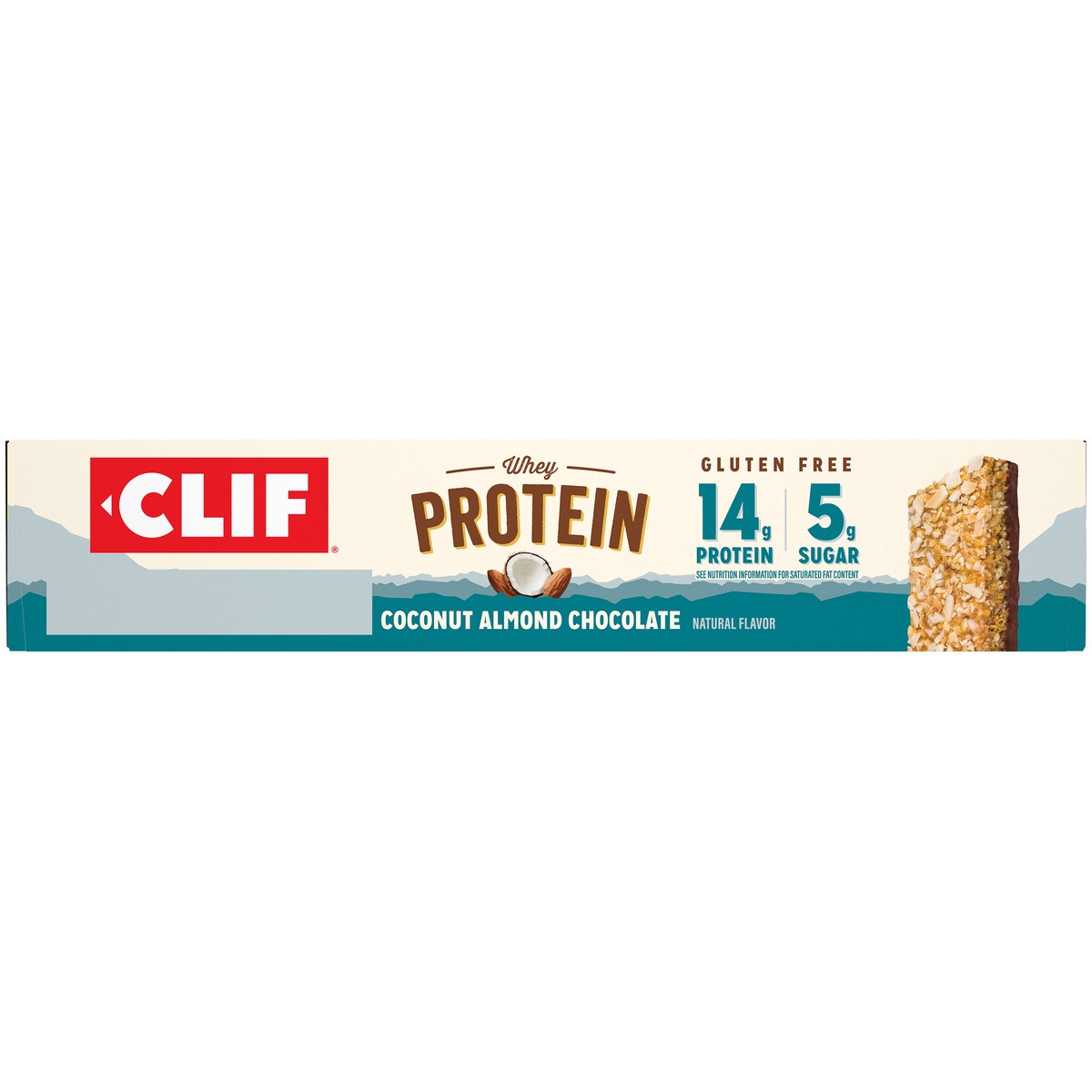 slide 13 of 14, CLIF Bar Whey Protein Coconut Almond Chocolate Protein Bars 8 ct Box, 15.84 oz