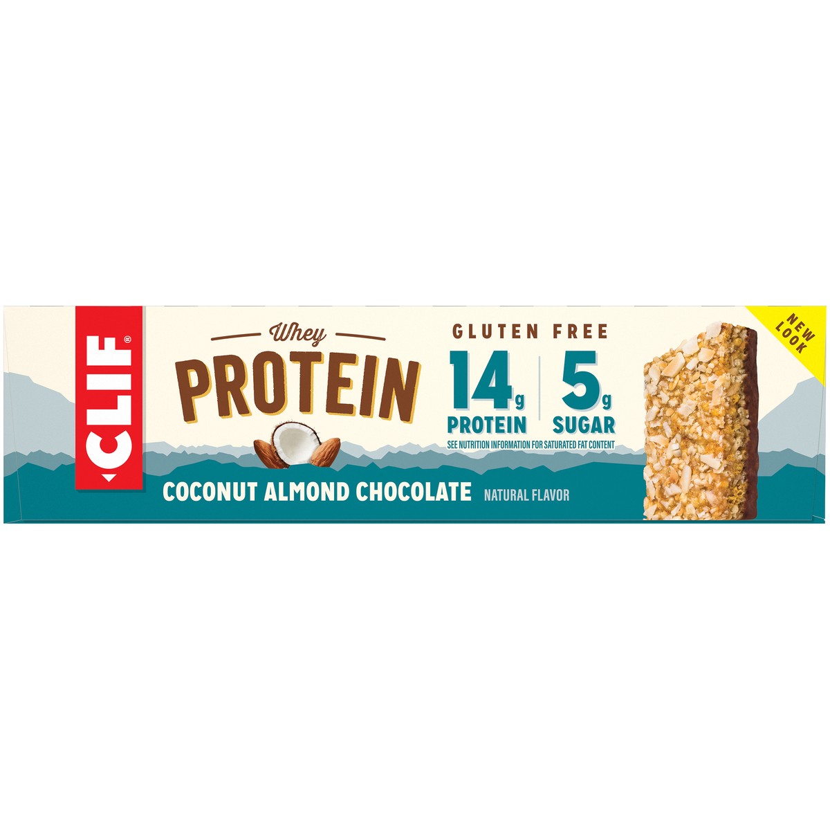 slide 4 of 14, CLIF Bar Whey Protein Coconut Almond Chocolate Protein Bars 8 ct Box, 15.84 oz