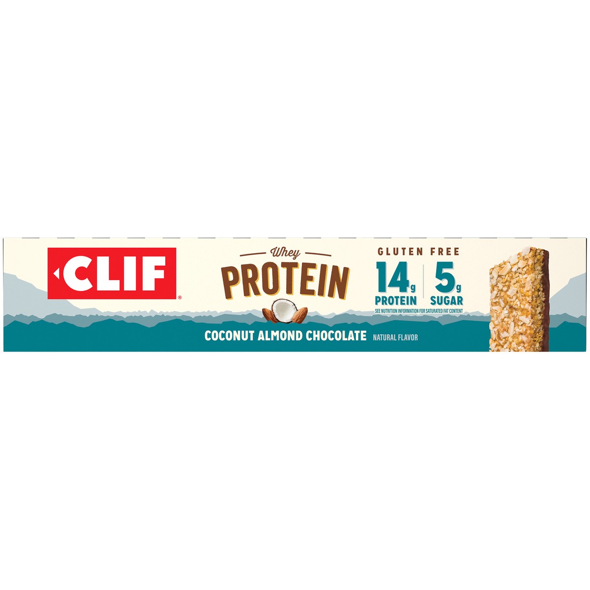 slide 10 of 14, CLIF Bar Whey Protein Coconut Almond Chocolate Protein Bars 8 ct Box, 15.84 oz