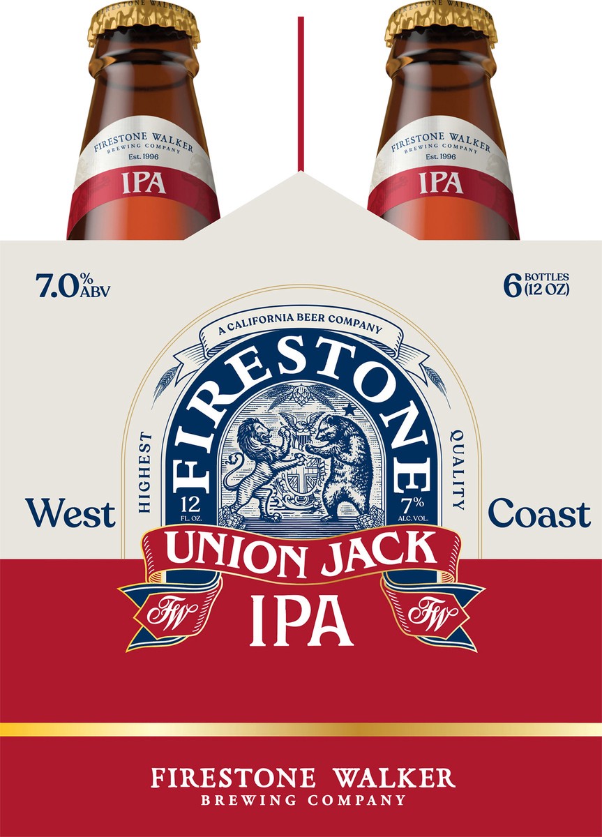 slide 7 of 9, Firestone Walker Union Jack IPA Beer 12 fl oz - 6 Bottles, 6 ct; 12 oz