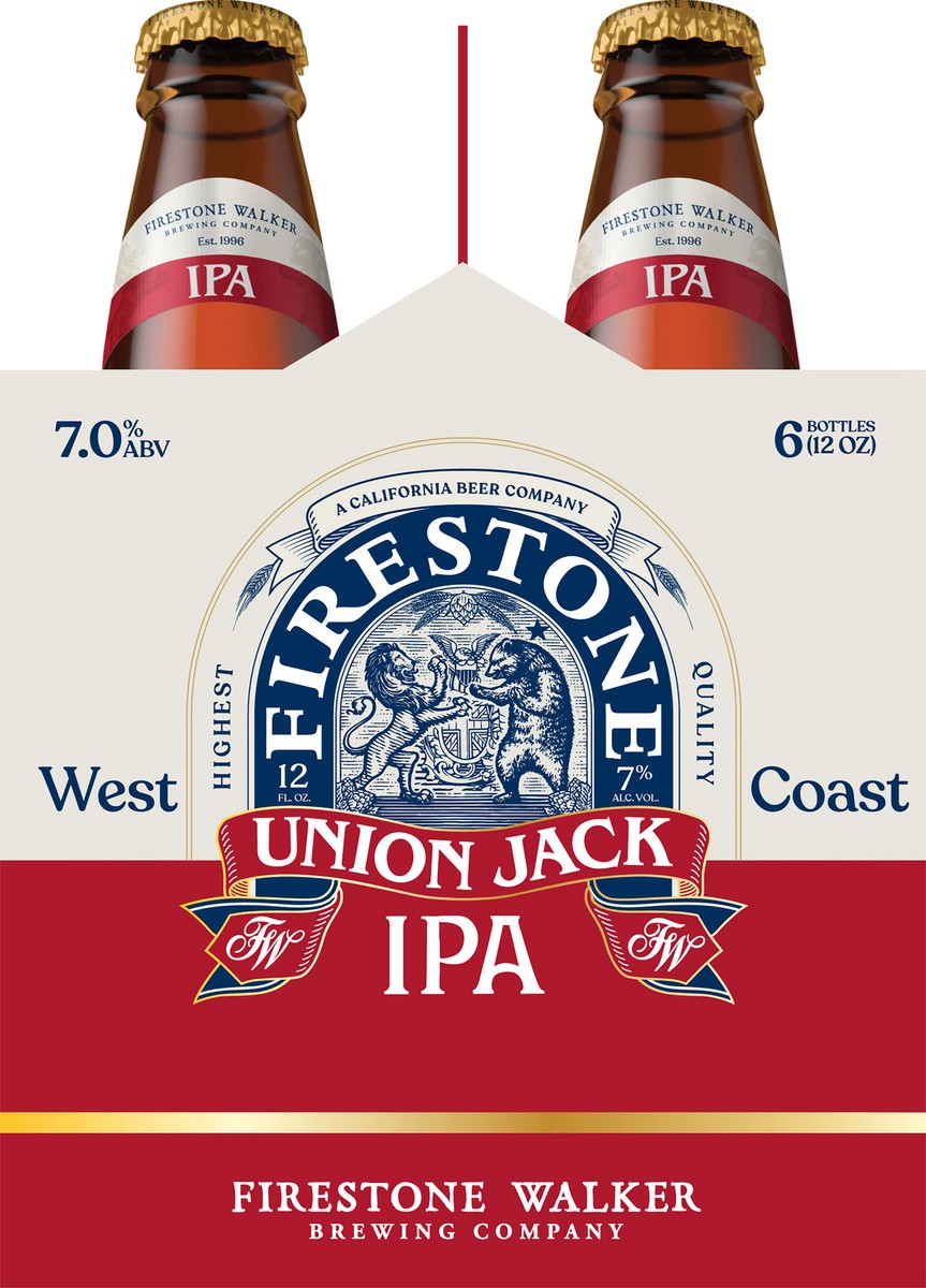 slide 8 of 9, Firestone Walker Union Jack IPA Beer 12 fl oz - 6 Bottles, 6 ct; 12 oz