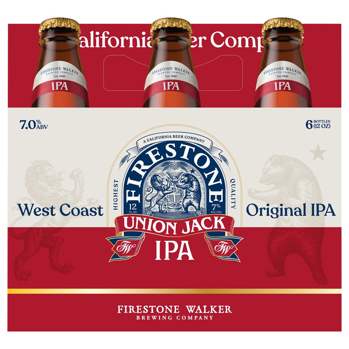 slide 6 of 9, Firestone Walker Union Jack IPA Beer 12 fl oz - 6 Bottles, 6 ct; 12 oz