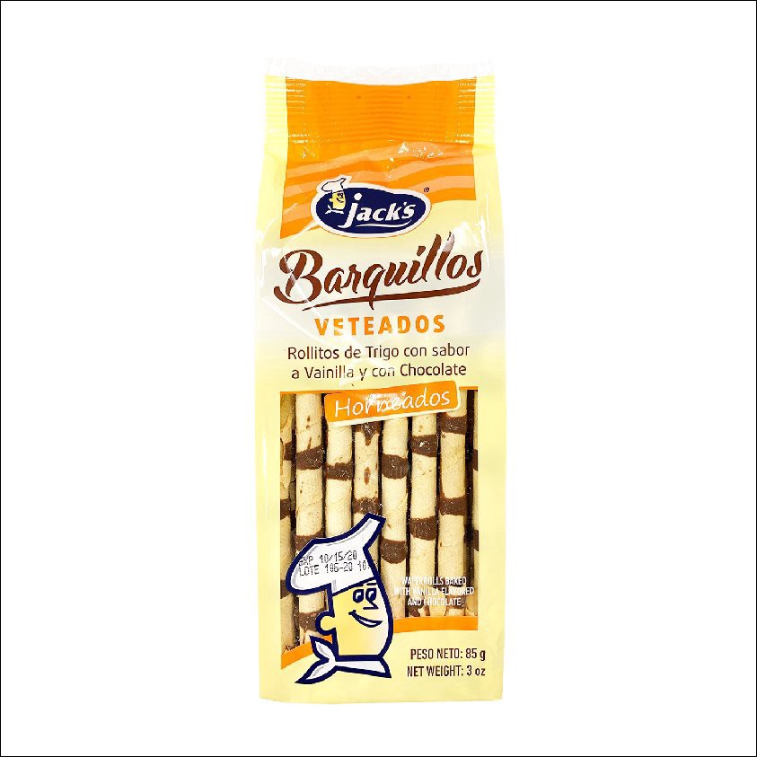 slide 1 of 1, Jacks Jack Barquillo Veteado, 3 oz
