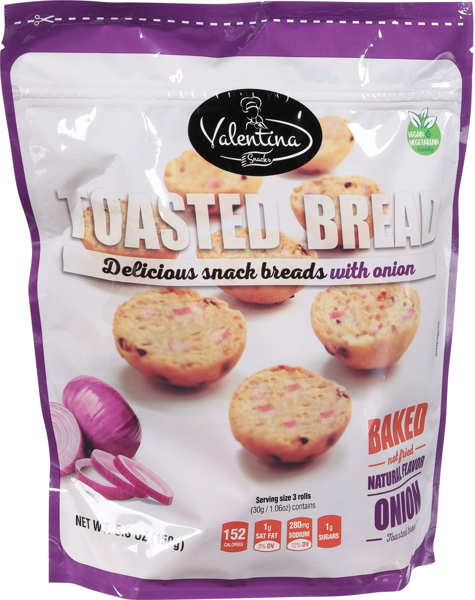 slide 12 of 14, Valentina Baked Onion Toasted Bread 5.3 oz, 5.3 oz