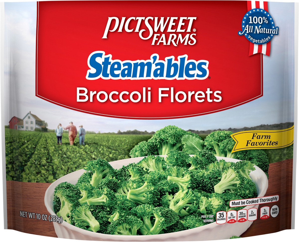 slide 3 of 3, Pictsweet Farms Steam'ables Broccoli Florets, Farm Favorites - 10 oz, 10 oz