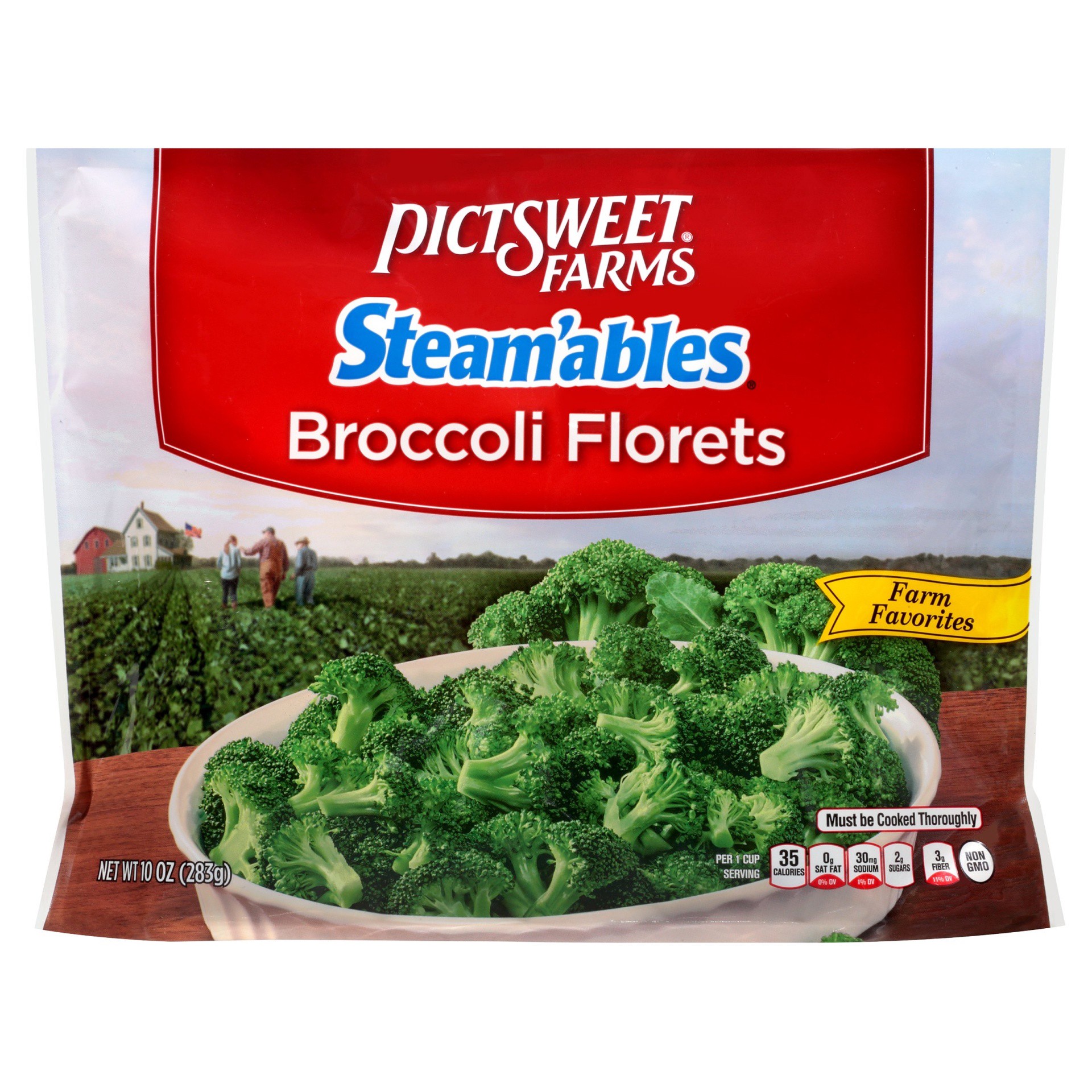 slide 1 of 3, Pictsweet Farms Steam'ables Broccoli Florets, Farm Favorites - 10 oz, 10 oz