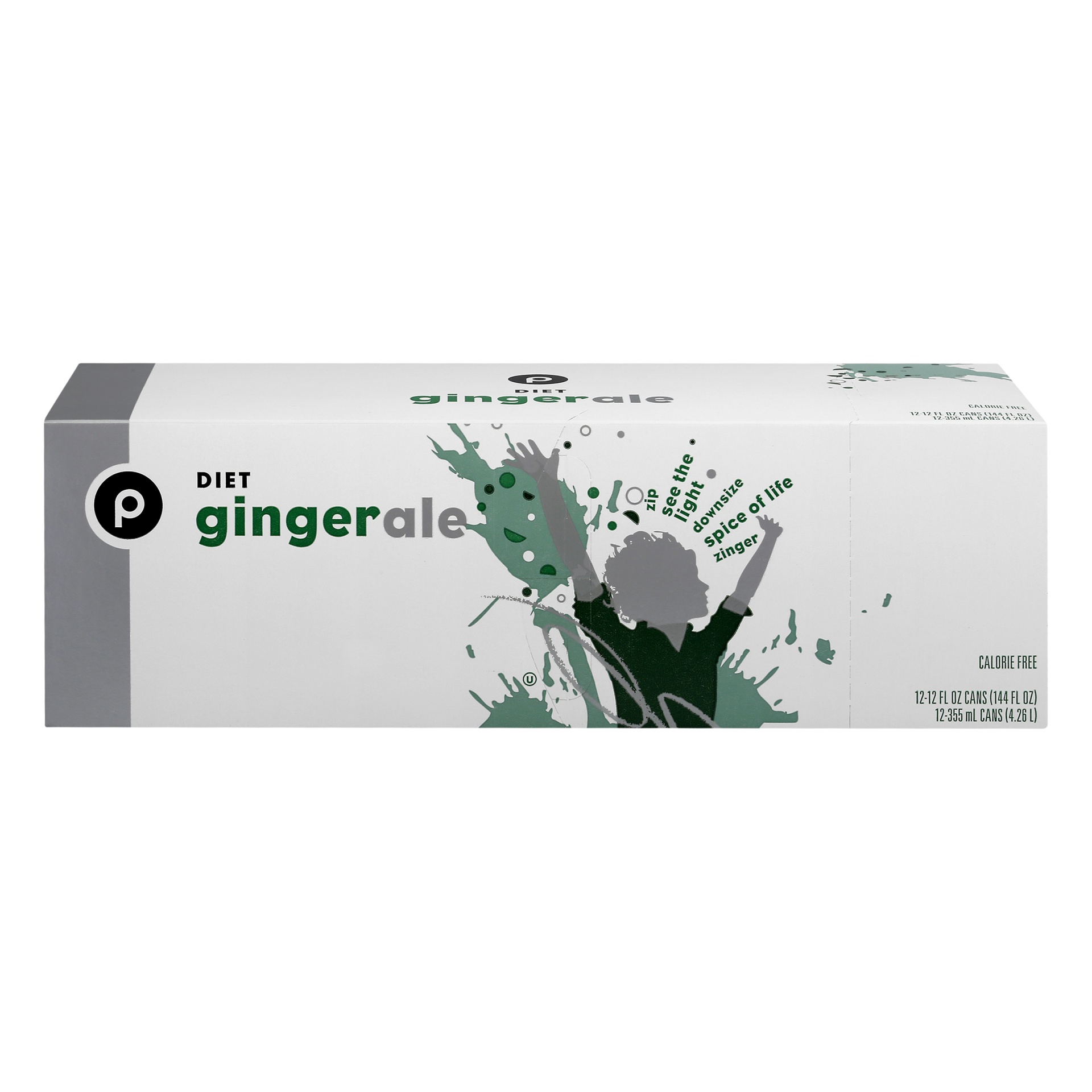 slide 1 of 1, Publix Diet Ginger Ale - 12 ct; 12 fl oz, 12 ct; 12 fl oz