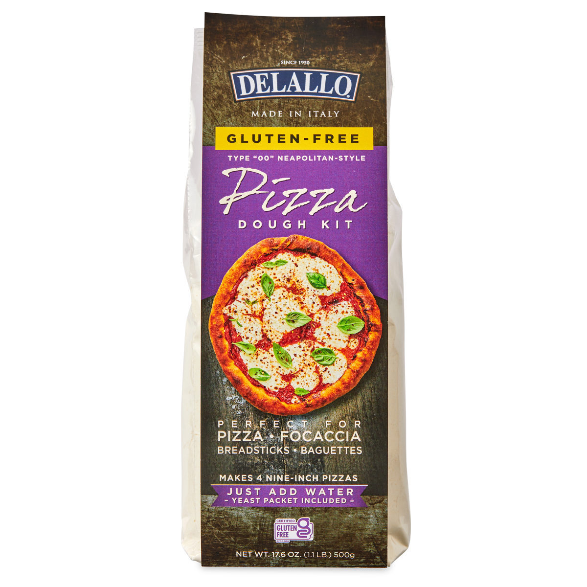 slide 1 of 5, Delallo Pizza Kit Gf, 17.6 oz