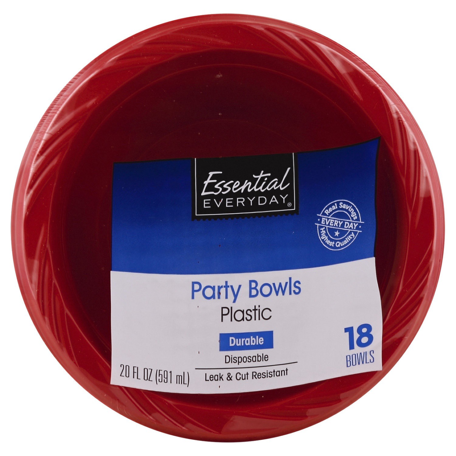 slide 1 of 1, Essential Everyday Bowls Red Blue, 18 ct