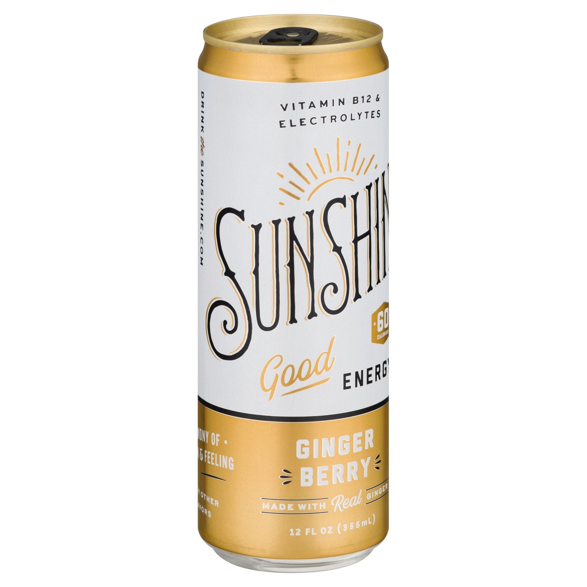 slide 3 of 9, Sunshine Good Ginger Berry Energy Drink 12 oz, 12 oz