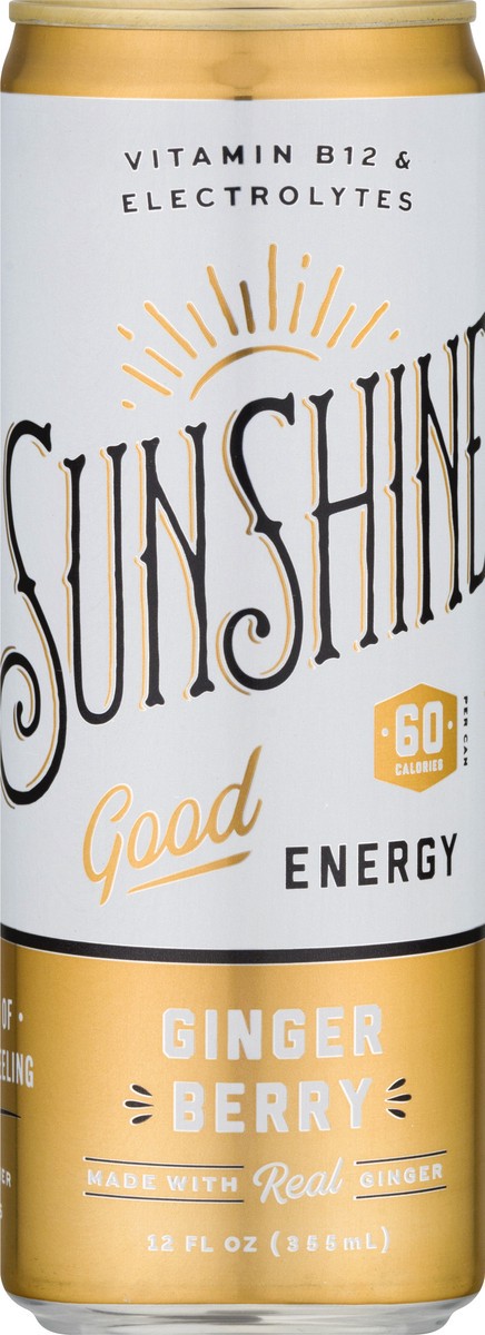 slide 4 of 9, Sunshine Good Ginger Berry Energy Drink 12 oz, 12 oz