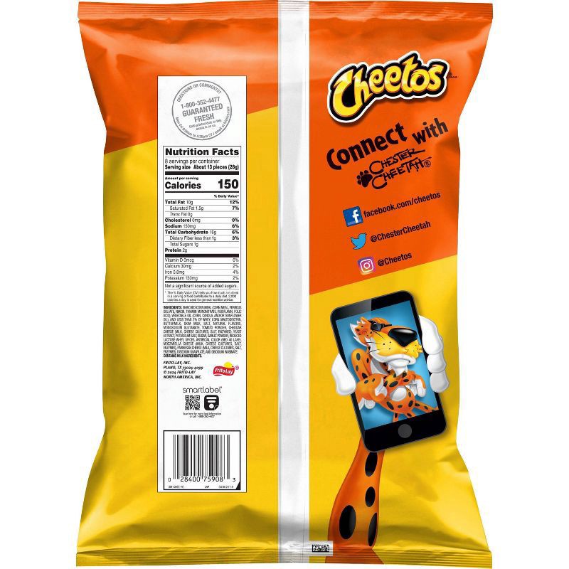 slide 4 of 5, Cheetos Puffs Cheese Flavored Snacks Cheese Pizza 8 Oz, 8 oz