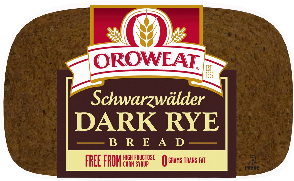 slide 7 of 7, Oroweat Schwarzwalder Rye Bread, 16 oz, Dark Rye Bread, Bag, 16 oz
