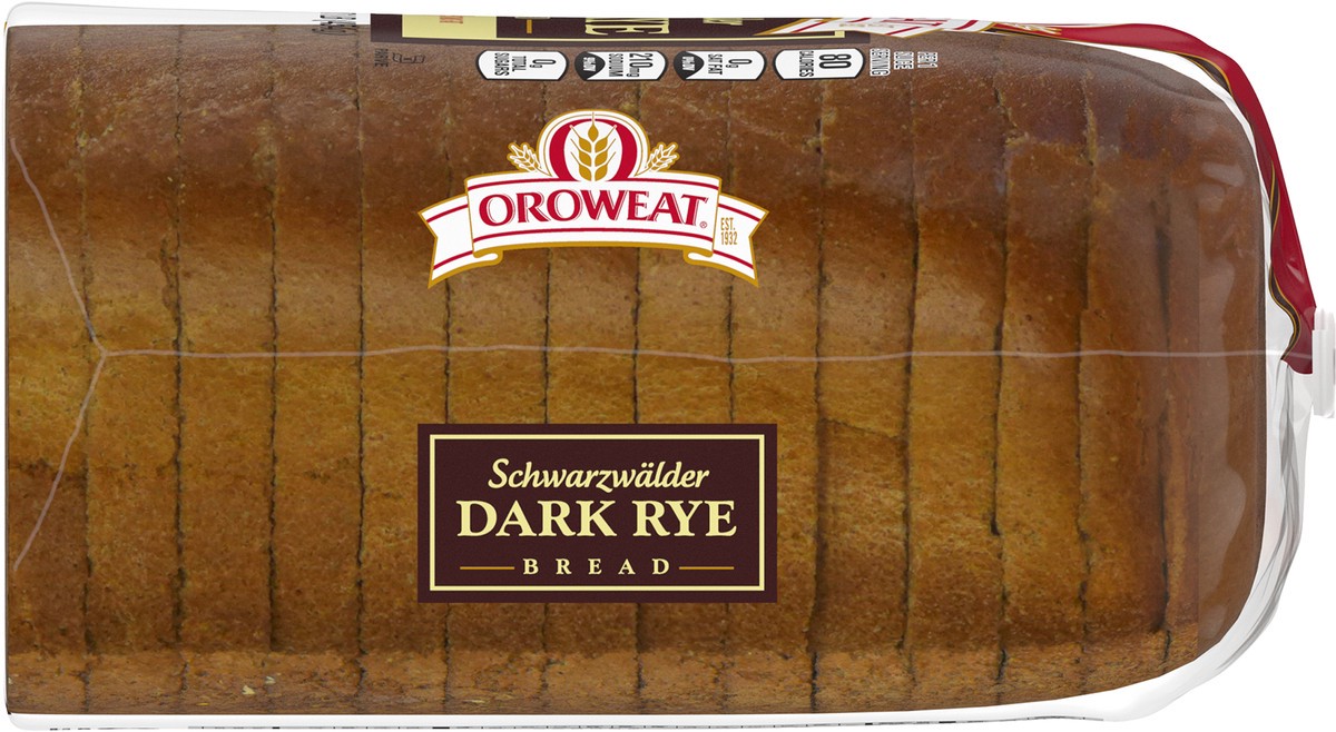 slide 2 of 7, Oroweat Schwarzwalder Rye Bread, 16 oz, Dark Rye Bread, Bag, 16 oz