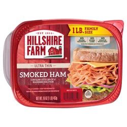 Hillshire Farm Ultra Thin Sliced Deli Lunch Meat, Smoked Ham, 16 oz