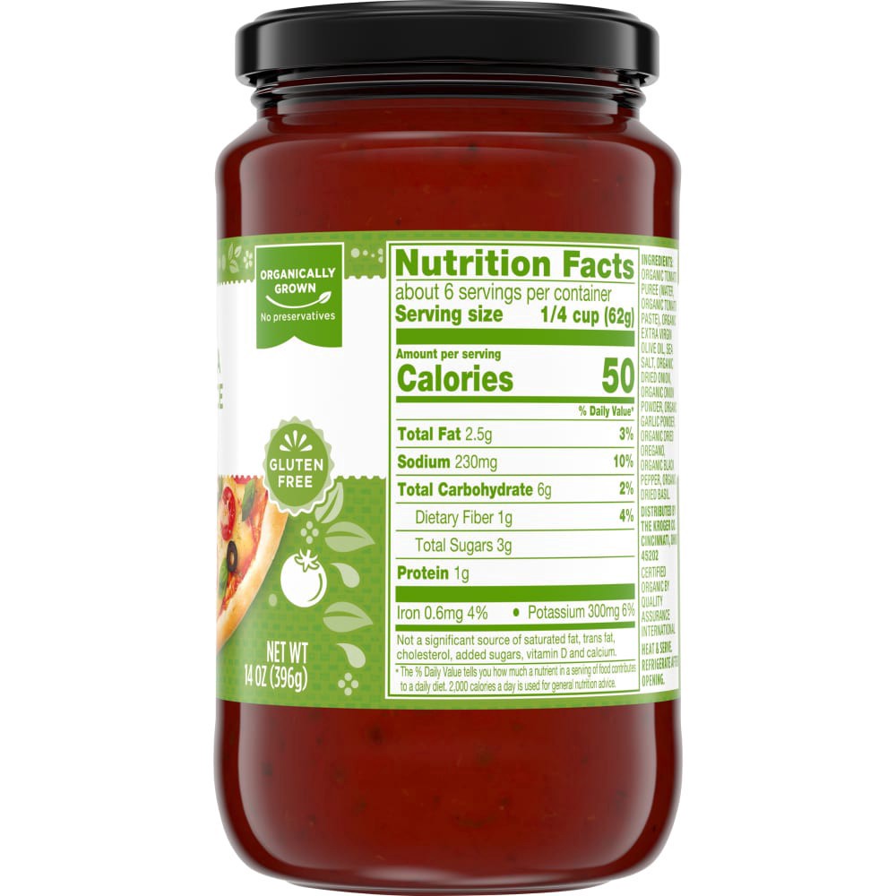 slide 3 of 6, Simple Truth Organic Pizza Sauce, 14 oz