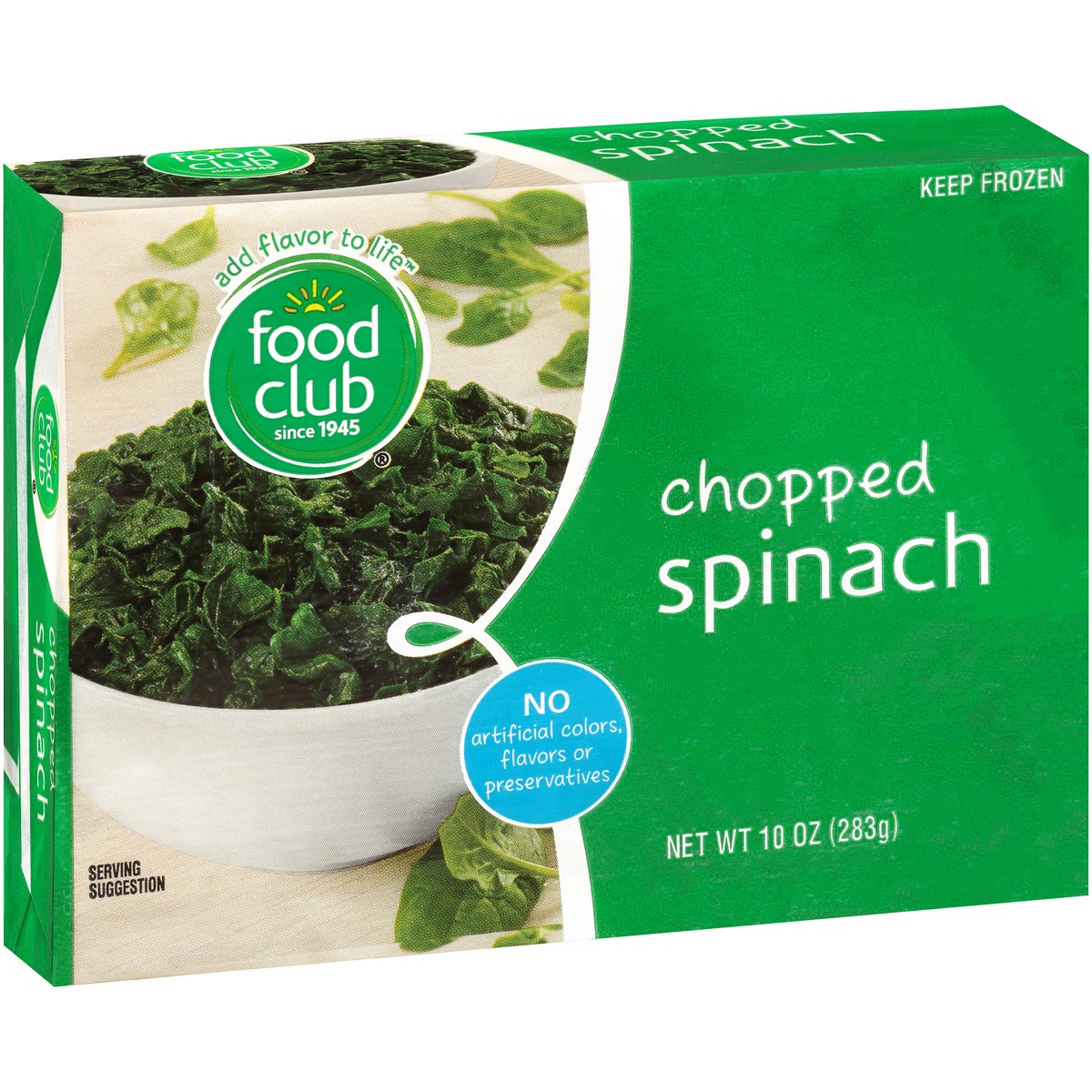 slide 4 of 15, Food Club Chopped Spinach, 10 oz