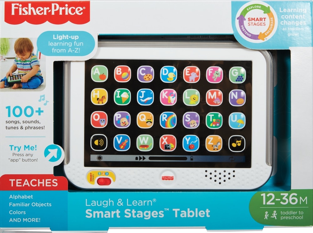 slide 1 of 1, Fisher-Price Laugh & Learn Smart Stages Tablet - Gray, 1 ct