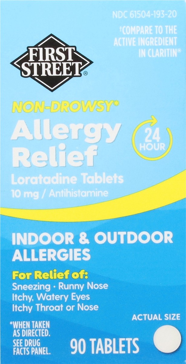 slide 10 of 17, First Street Fs Alrgy Rel Tb Loratadine Cmp Claritin, 90 ct