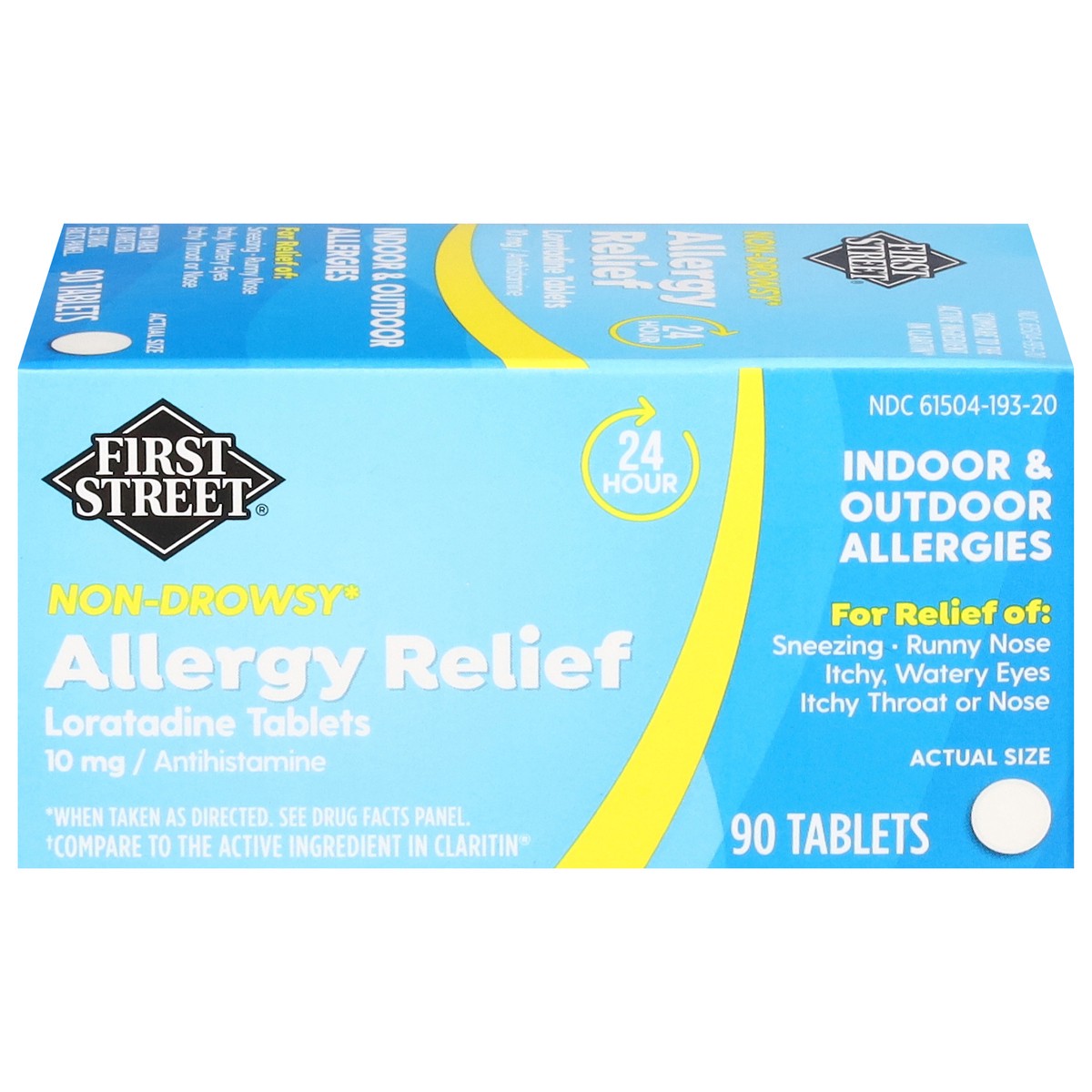 slide 17 of 17, First Street Fs Alrgy Rel Tb Loratadine Cmp Claritin, 90 ct