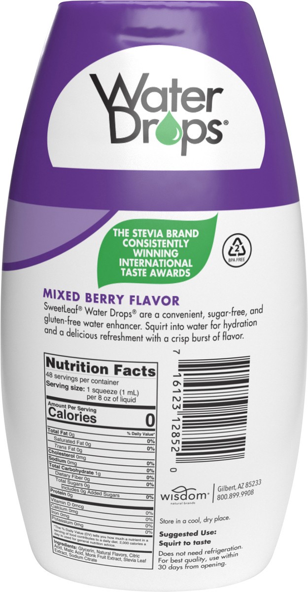 slide 2 of 9, SweetLeaf Mixed Berry Water Drops, 1.62 fl oz