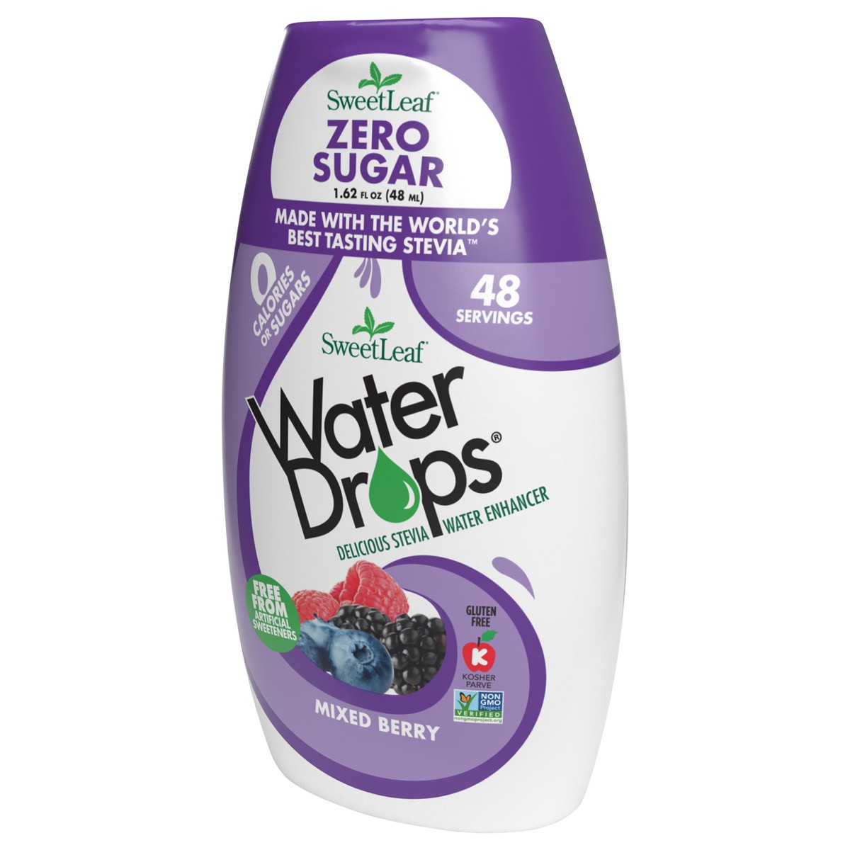 slide 5 of 9, SweetLeaf Mixed Berry Water Drops, 1.62 fl oz