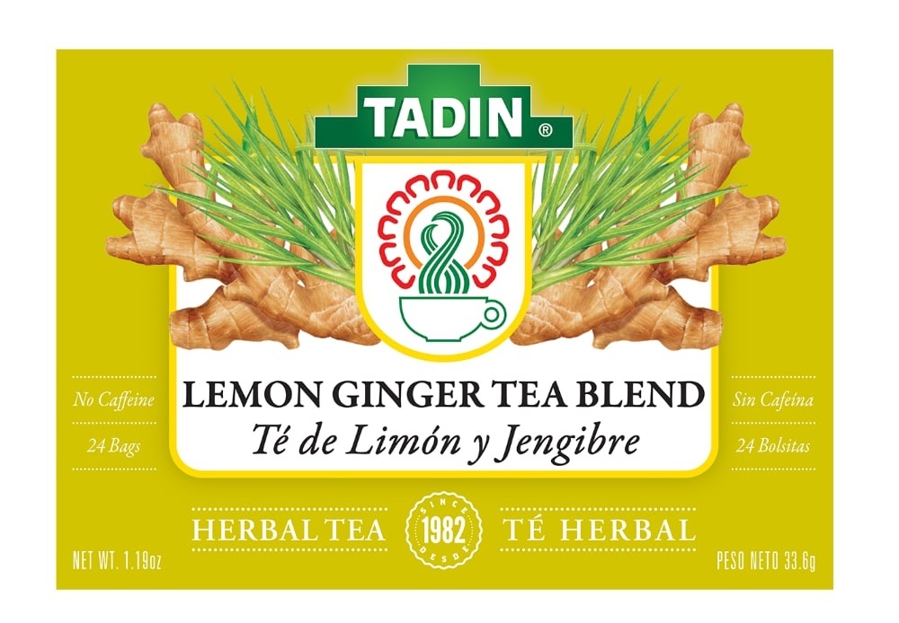 slide 1 of 1, Tadin Tea Bag Lemon Ginger Blend Nat - 24 ct, 24 ct