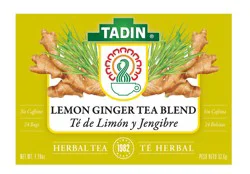 Tadin Tea Bag Lemon Ginger Blend Nat - 24 ct