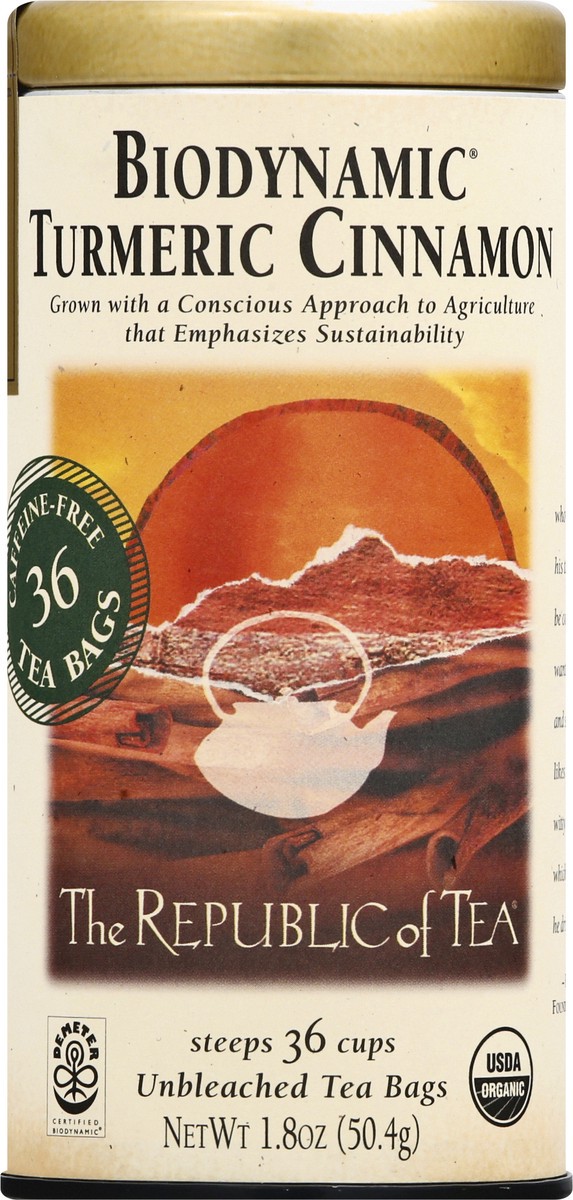 slide 8 of 11, The Republic of Tea Bags Biodynamic Turmeric Cinnamon Tea - 36 ct, 36 ct