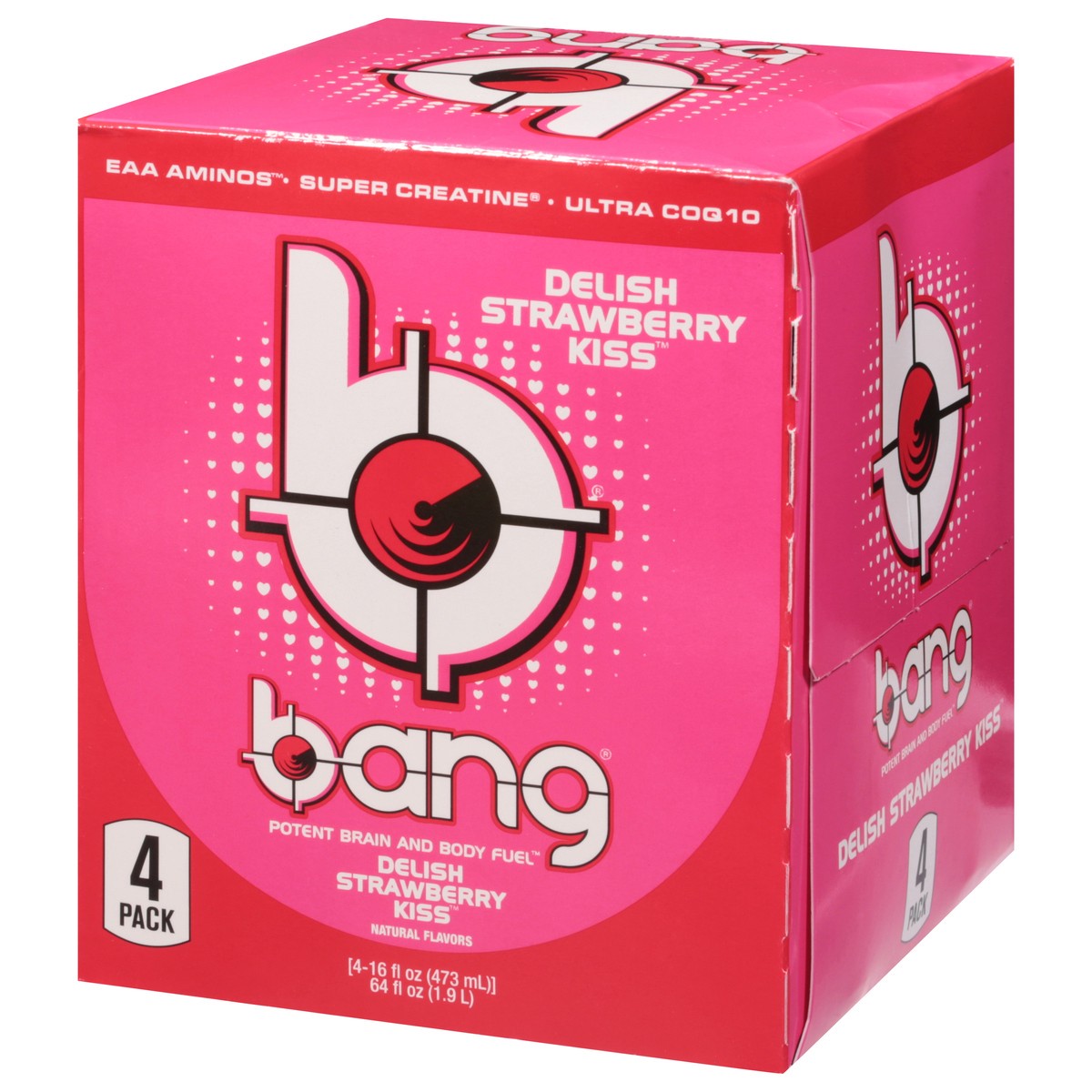 slide 3 of 9, Bang Delish Strawberry Kiss Energy Drink - 4 ct, 4 ct