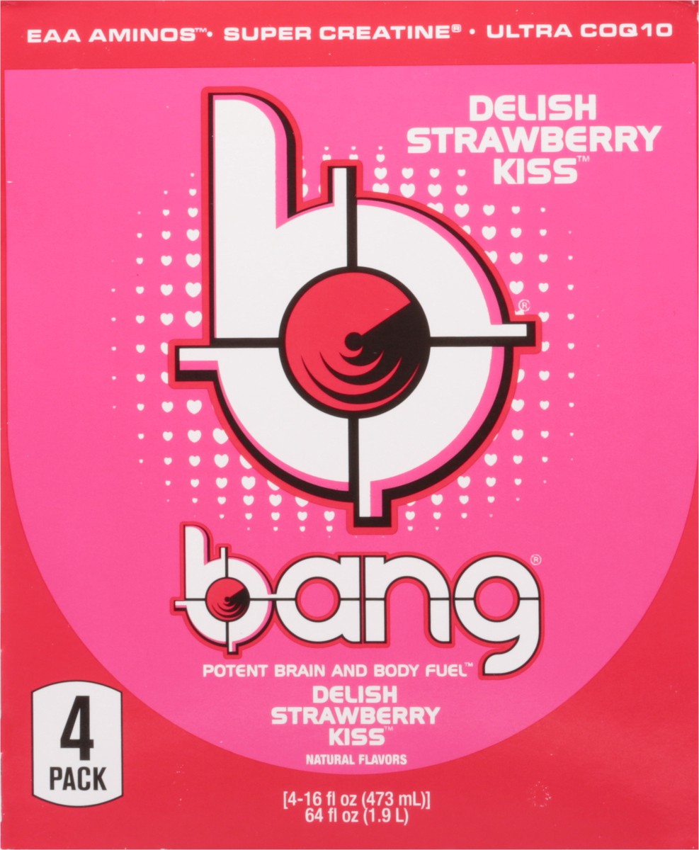 slide 9 of 9, Bang Delish Strawberry Kiss Energy Drink - 4 ct, 4 ct