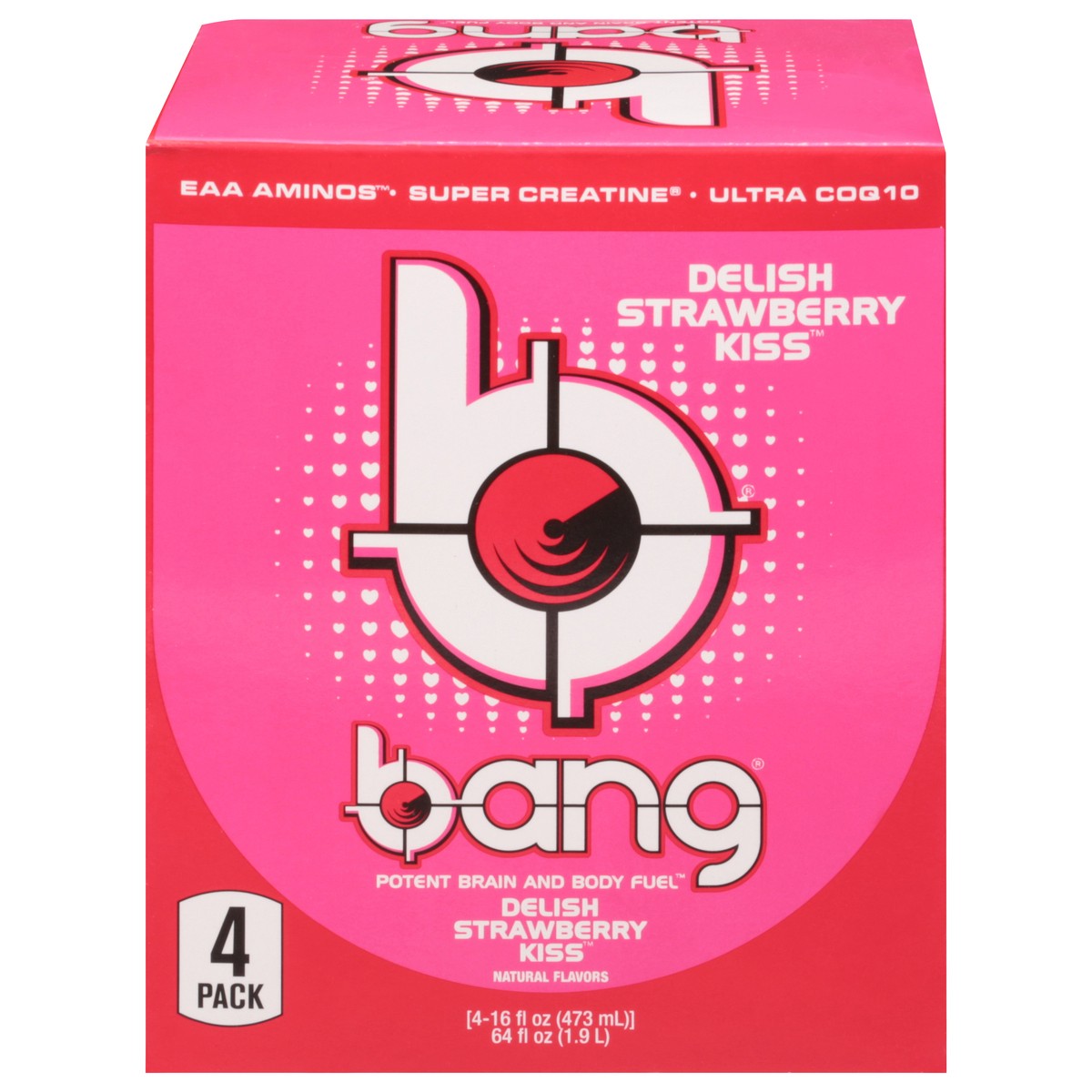 slide 1 of 9, Bang Delish Strawberry Kiss Energy Drink - 4 ct, 4 ct