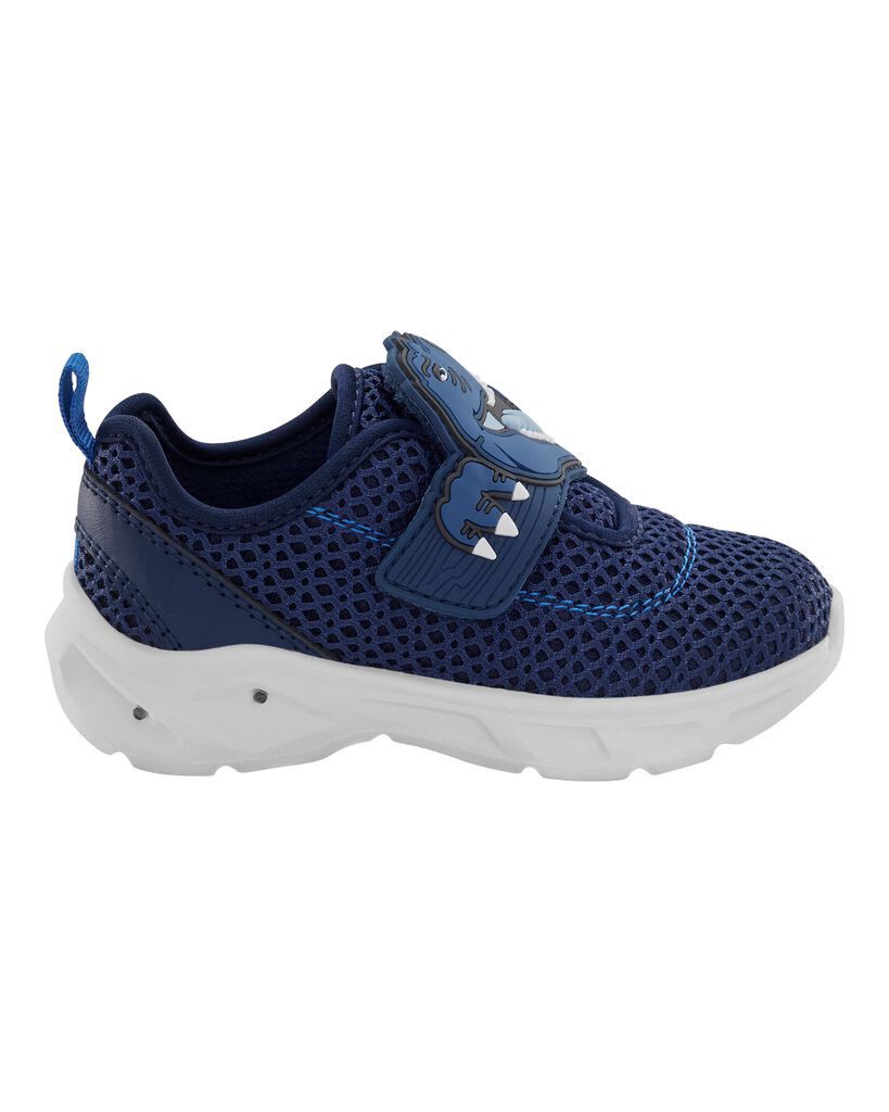 slide 6 of 8, Carter's Toddler Dinosaur Light-Up Athletic Sneakers Navy 4, 1 ct