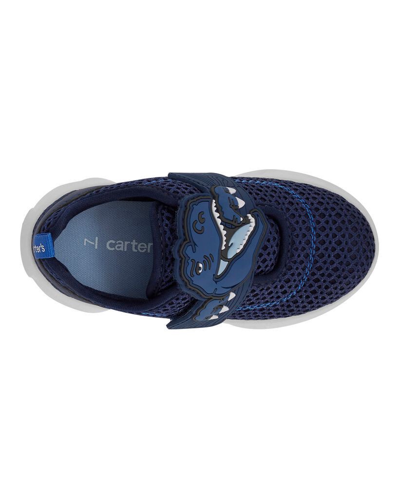 slide 5 of 8, Carter's Toddler Dinosaur Light-Up Athletic Sneakers Navy 4, 1 ct