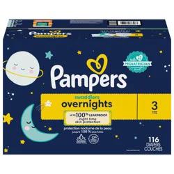 Pampers Swaddlers Overnight Diapers Size 3 116 Count