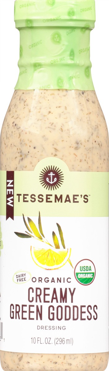 slide 1 of 12, Tessemae's Organic Creamy Green Goddess Dressing 10 oz, 1 ct