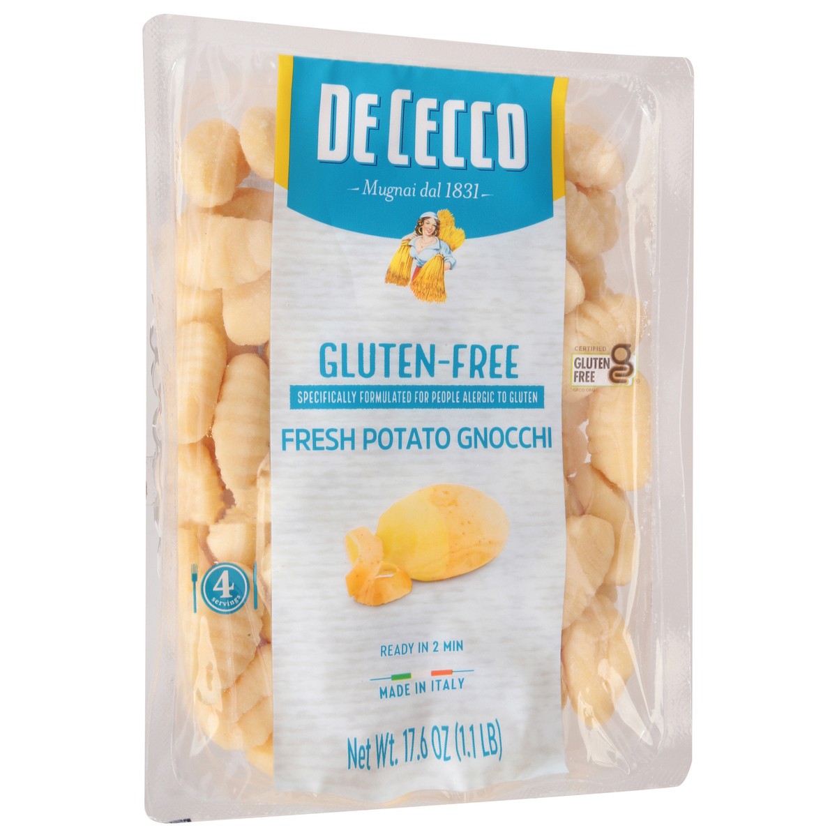 slide 8 of 9, De Cecco Dececco Gluten Free Gnocchi - 1.1 Lb, 1.1 lb