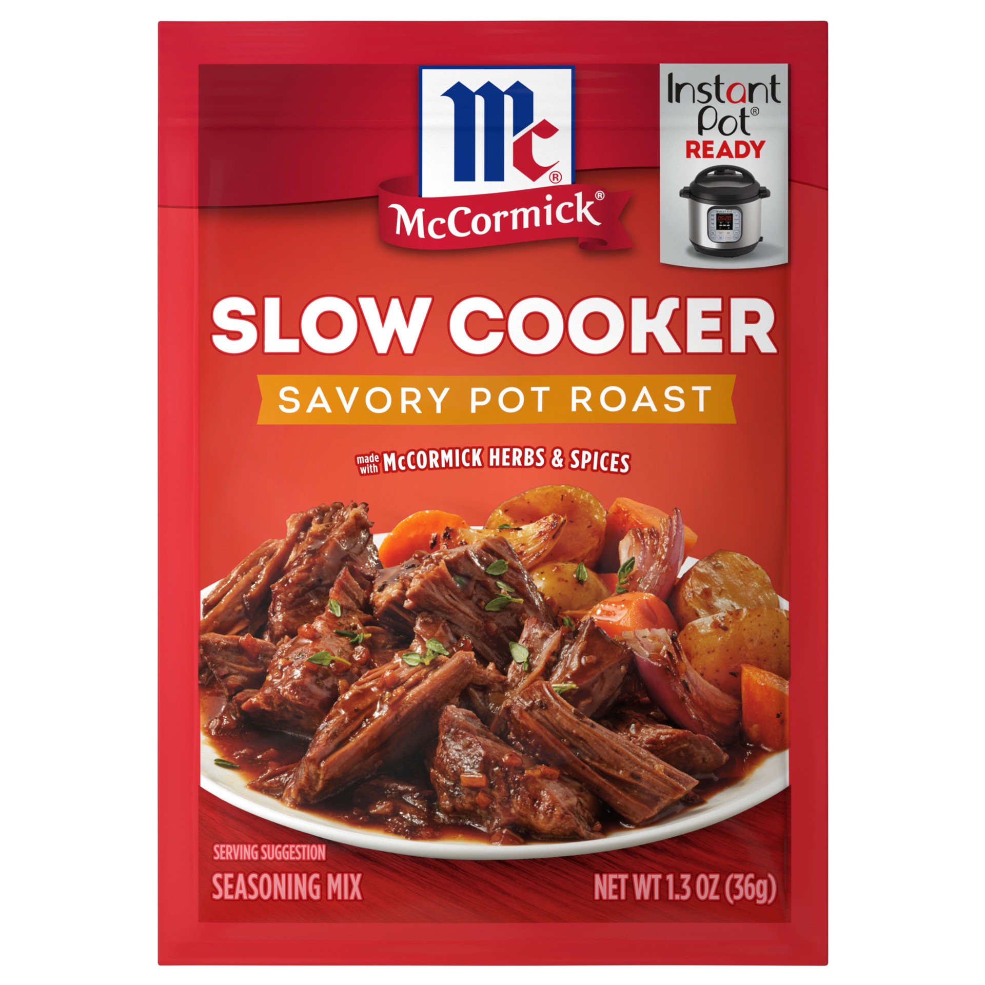 slide 1 of 5, McCormick Slow Cooker Pot Roast Seasoning Mix - Savory, 1.3 oz