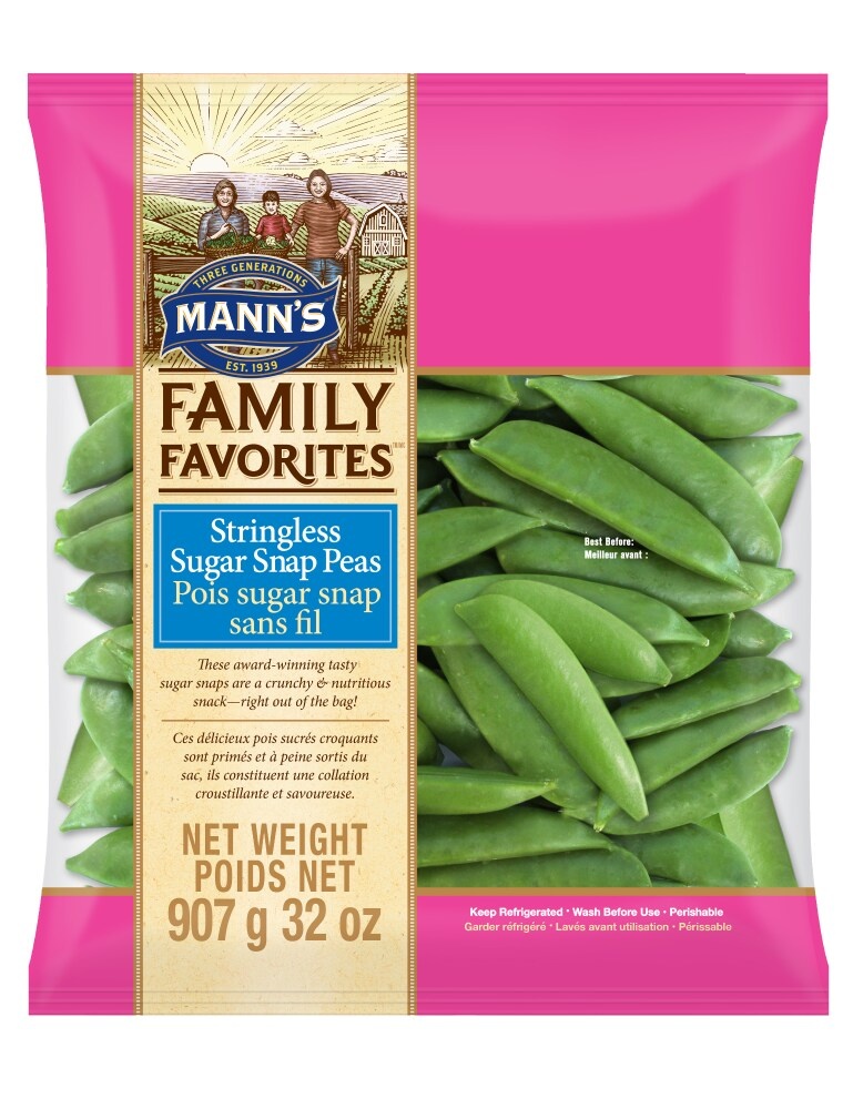 slide 1 of 1, Mann's Stringless Sugar Snap Peas, 2 lbs, 2 lb