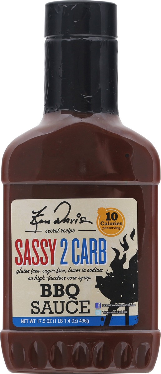 slide 8 of 9, Ken Davis 2 Carb Sweet & Sassy Bar-B-Q Sauce 17.5 oz, 17.5 oz
