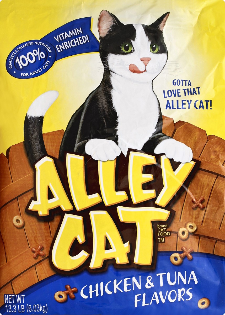 slide 5 of 6, Alley Cat Chicken & Tuna Cat Food, 13.3 lb