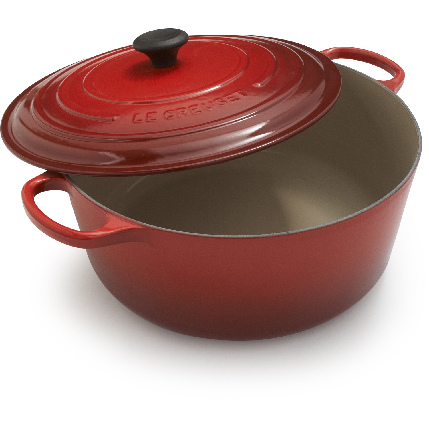 slide 1 of 1, Le Creuset Signature Round Dutch Oven, Cerise, 13.25 qt