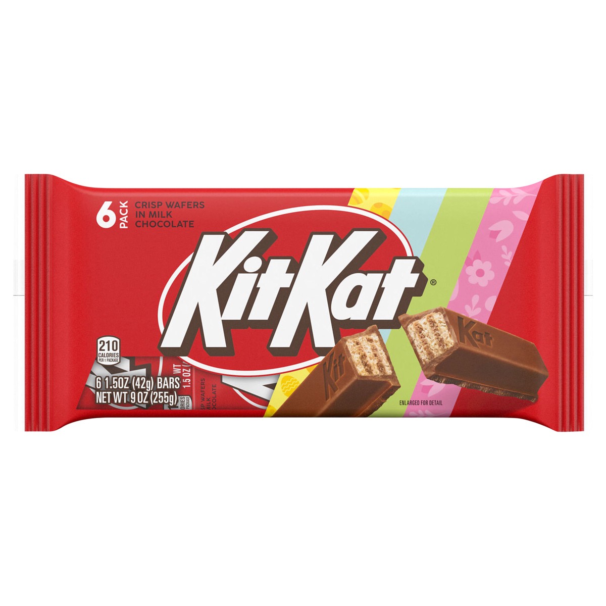 slide 1 of 5, KIT KAT Milk Chocolate Wafer, Easter Candy Bars, 1.5 oz (6 Count), 6 ct