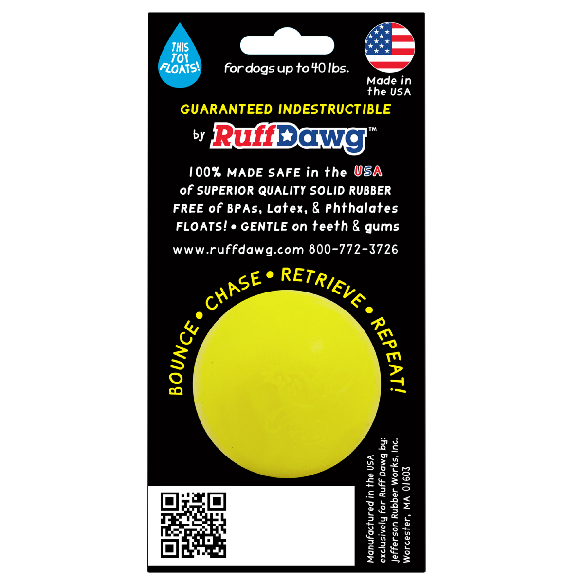 slide 2 of 3, Ruff Dawg Usa Made Ball, 1 ct