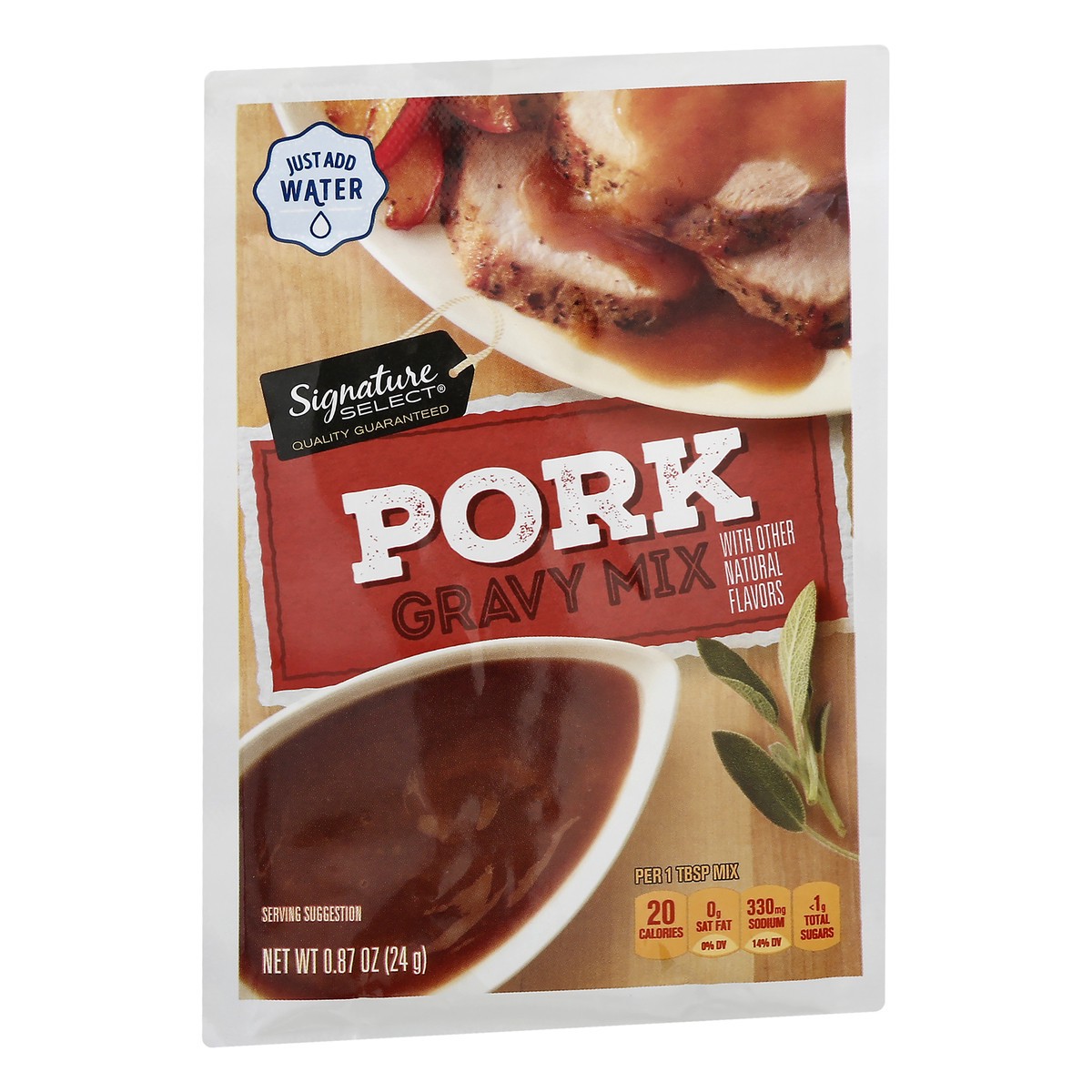 slide 2 of 9, Signature Select Pork Gravy Mix 0.87 oz, 0.87 oz